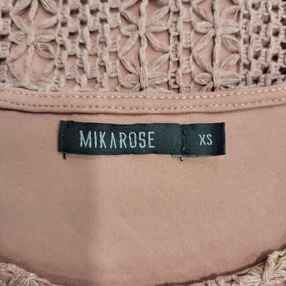 NWOT Crochet Mikarose Mauve Pink Dress SAACHI Vibes Vintage Vibes - Picture 11 of 12